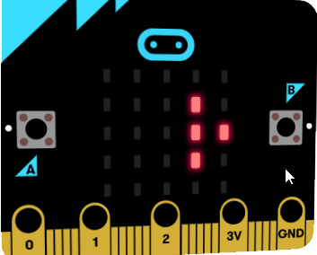 micro:bit u različitim položajima
